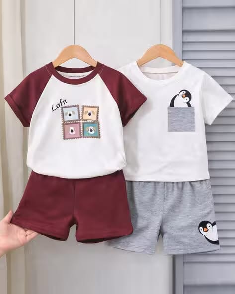 Lofn Boys Pack of 2 Shorts & T-Shirt Set AJIO sale