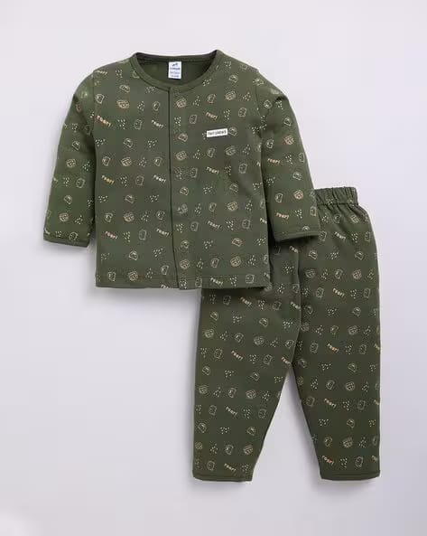 Dollar Kids Super Soft Printed Full Sleeve Night Suit with Trousers AJIO sale