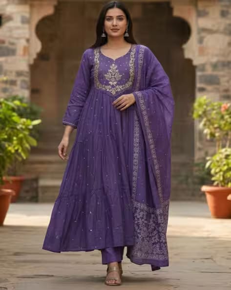 Ri-wah Women Embellished Design Traditional Saree with Blouse Piece AJIO sale