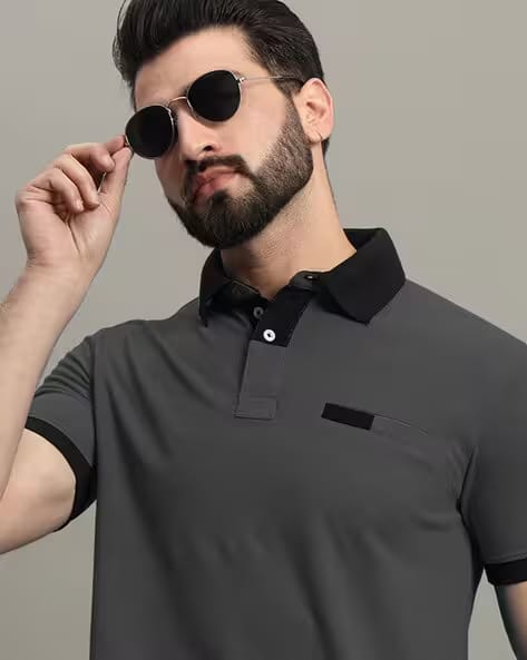 Alpha Tribe Men Regular Fit Polo T-Shirt AJIO sale