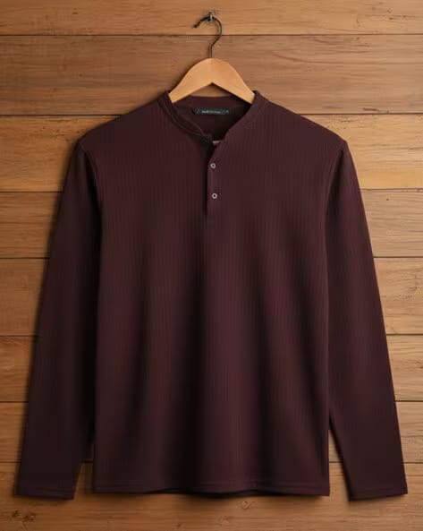 NEONOMAD Men Ribbed Slim Fit Round-Neck T-Shirt AJIO sale
