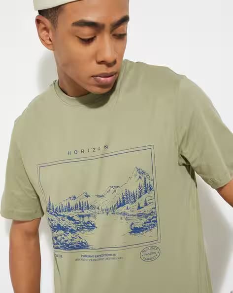 MAX Men Printed T-shirt AJIO sale
