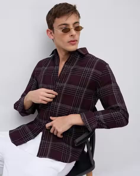 Vastrado Men Slim Fit Spread-Collar Shirt AJIO sale
