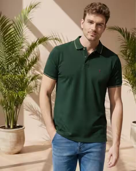 LOUIS PHILIPPE Slim Fit Polo T-Shirt with Logo Embroidery AJIO sale