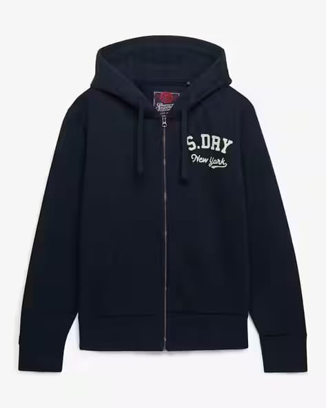 SUPERDRY Vintage Athletic Regular Fit Zip-Front Hoodie AJIO sale