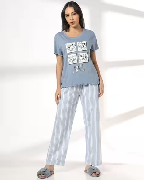 RIO Women Printed Top and Pyjamas Set AJIO sale