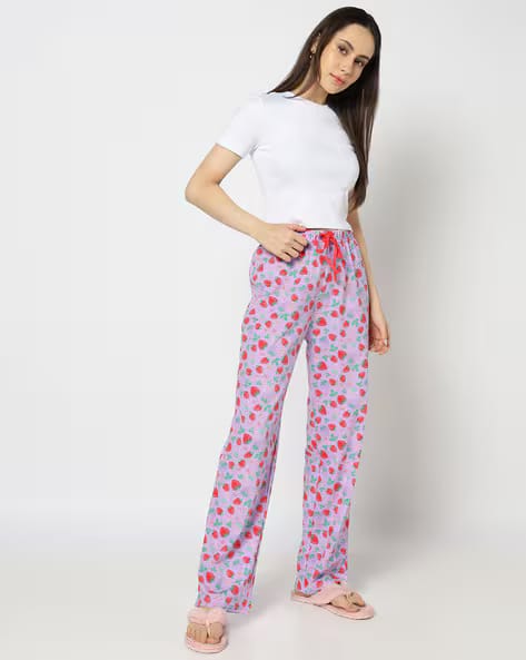 YOUSTA Women All-Over Print Regular Fit Cotton Pyjamas AJIO sale