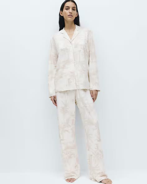 Marks & Spencer Women Printed Loungewear Set AJIO sale