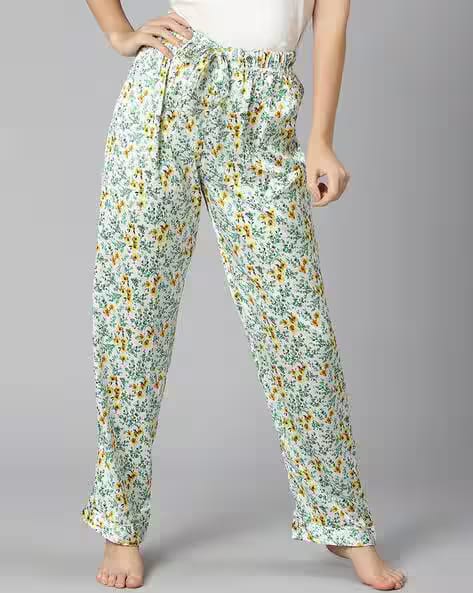 Oxolloxo Printed Pyjamas with Elasticated Drawstring Waist AJIO sale