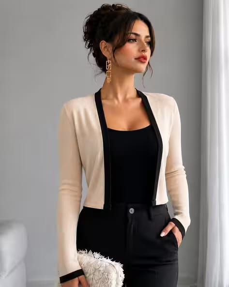 WANQUILA Women Front-Open Shrug AJIO sale