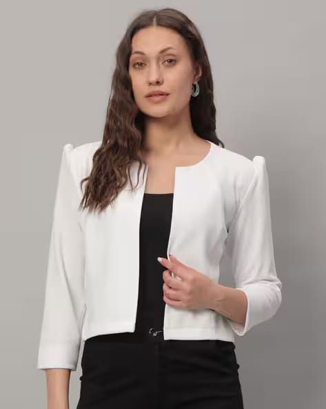 GLITO Women Regular Fit Shrug Front Open Closure AJIO sale