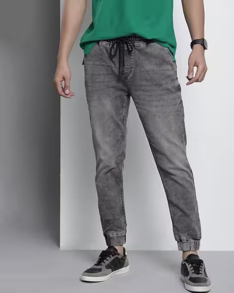 The Indian Garage Co Mid-Wash Slim Fit Joggers AJIO sale