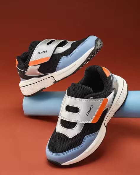 Campus Boys Colourblock Running Shoes with Velcro Fastening AJIO sale
