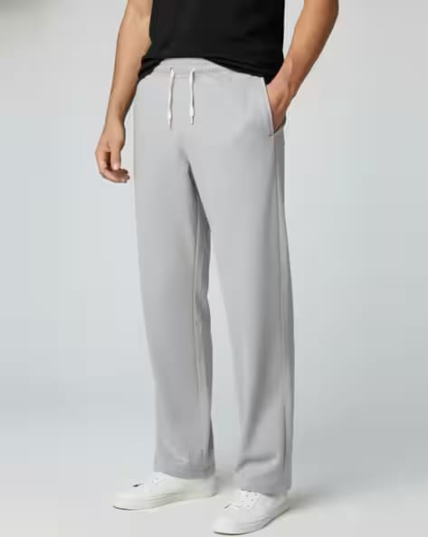 Indiclub Men Straight Trackpants with Insert Pockets AJIO sale
