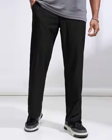 Highlander Men Mid Rise Straight Fit Trousers AJIO sale