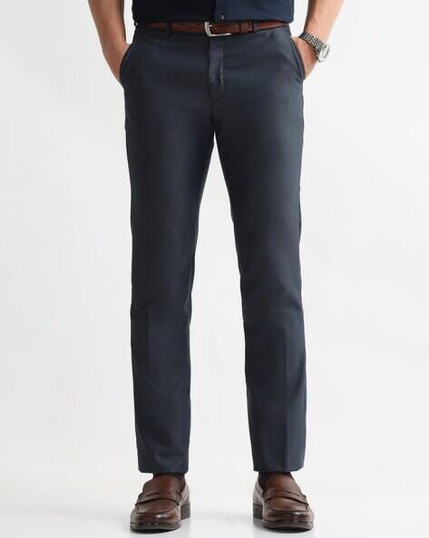 ARROW Men Tapered Fit Flat-Front Trousers AJIO sale