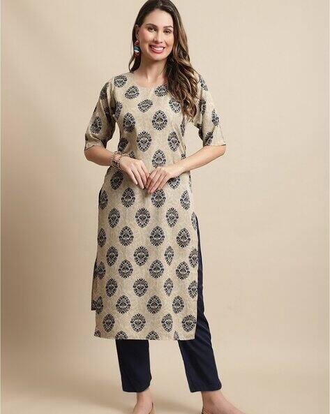 Popmantra Women Floral Print Straight Kurta AJIO sale