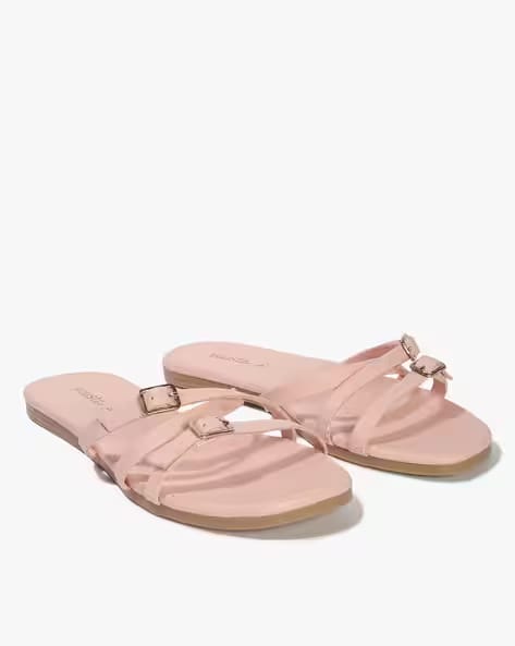 YOUSTA Women Square-Toe Strappy Flat Sandals AJIO sale