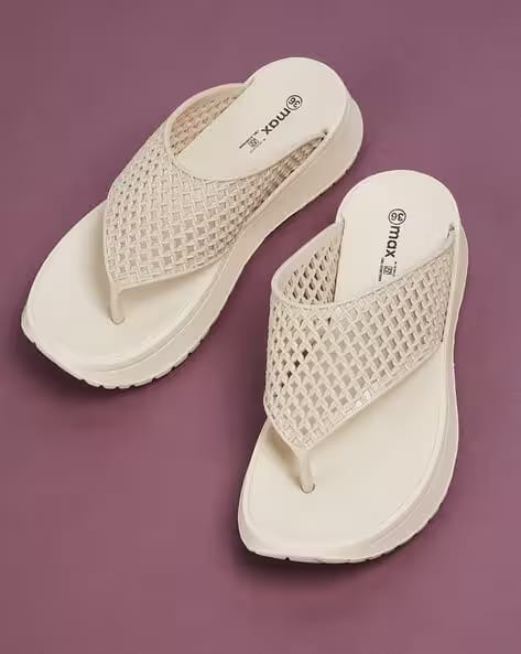MAX Women Flip-Flops with PU upper AJIO sale
