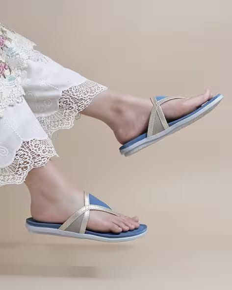 Shoetopia Women Round-Toe Slip-On Flat Sandals AJIO sale