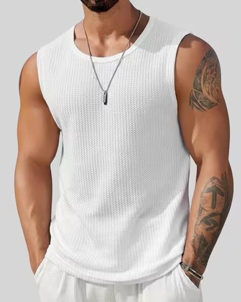 Buda Jeans Co Men Round-Neck Sleeveless Vest AJIO sale