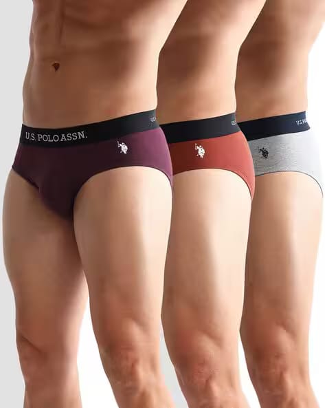 U.S. Polo Assn. Men Pack of 3 Briefs with Elasticated Waistband AJIO sale