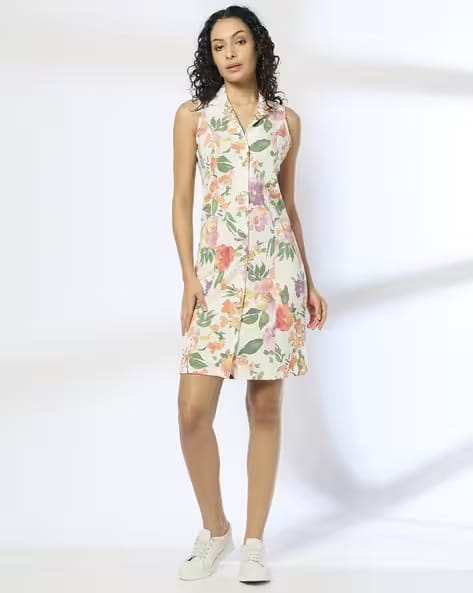 RIO Women Floral Print Shirt Dress AJIO sale