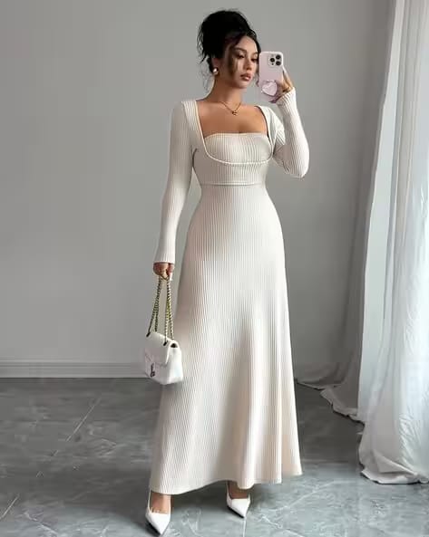 WANQUILA Women Fit and Flare Dress AJIO sale