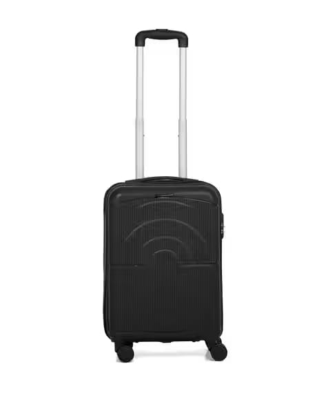 TEAKWOOD LEATHERS Unisex Black Hard Shell Polypropylene Suitcase 360 Degree Spinner Wheels Trol AJIO sale