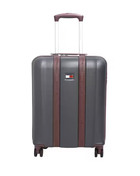 TOMMY HILFIGER Unisex Graphite B Grey Hard Polycarbonate Trolley Bag AJIO sale