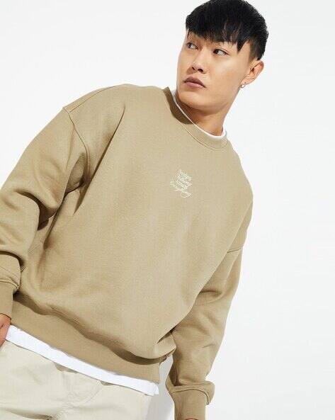 MAX Men Typographic Print Regular Fit Sweatshirt AJIO sale