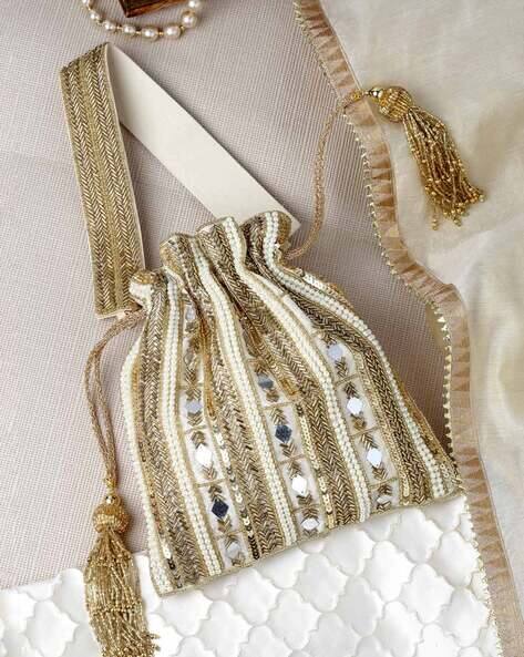 Anekaant Embellished Potli Bag with Drawstring Closure AJIO sale
