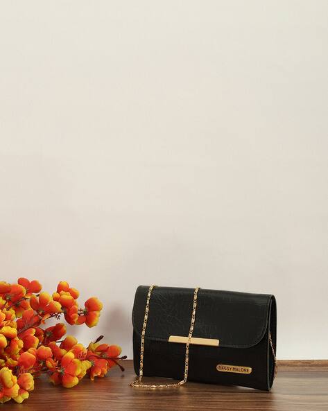BAGSY MALONE Women Croc-Embossed Clutch with Chain Strap AJIO sale