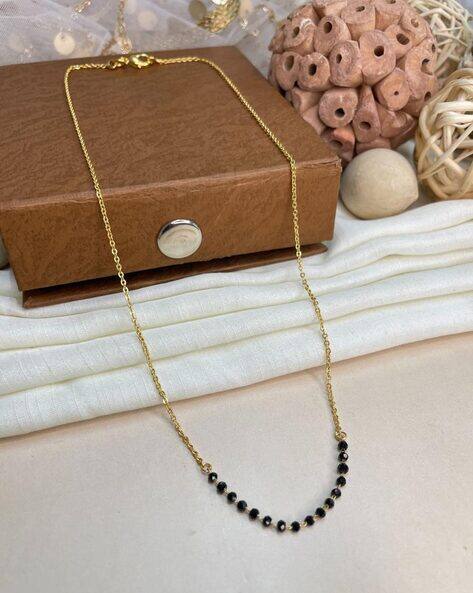 Glowzi Gold-Plated Beaded Mangalsutra with Lobster Closure AJIO sale