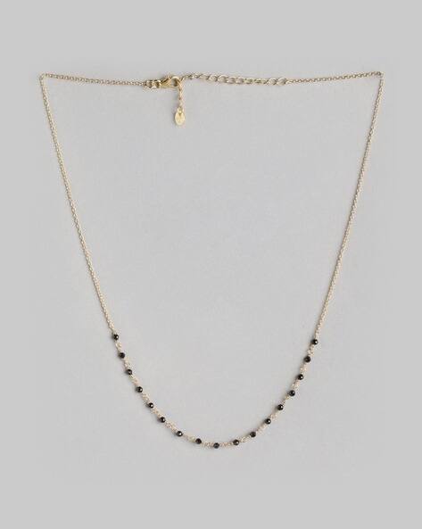 Zavya Sterling Silver Gold-Plated Rhapsody Beaded Mangalsutra AJIO sale