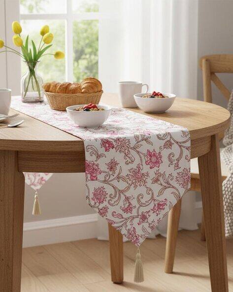 RRC Floral Microfiber Cotton Table Runner AJIO sale