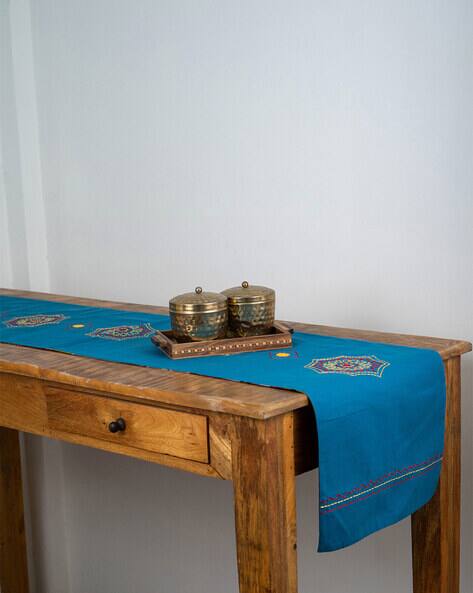 TARAN LIVING Embroidered Rectangular Table Runner AJIO sale