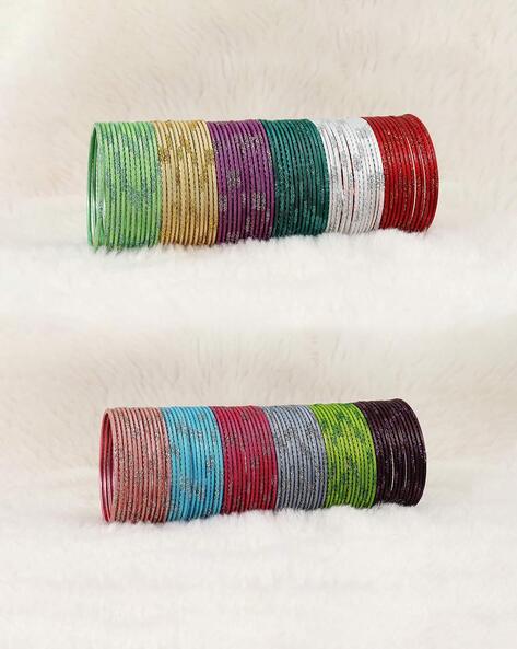 NMII Women Set of 144 Slim Slip-On Bangles AJIO sale