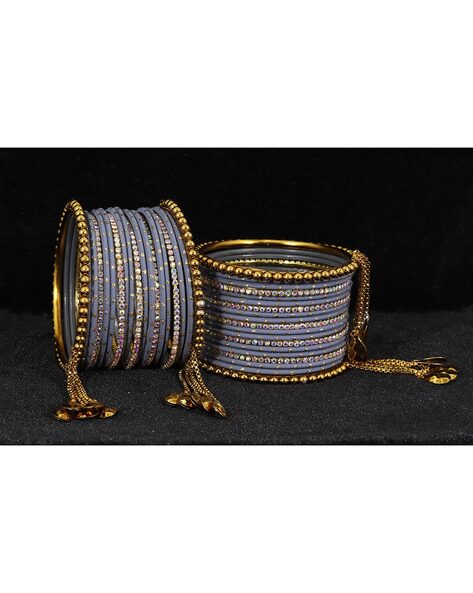 NMII Women Set of 38 Stone-Studded Bangles AJIO sale