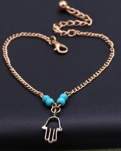 Fabula Gold-Plated Beaded Anklet AJIO sale