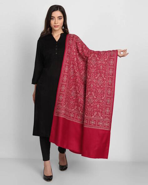 Zamour Women Floral Woven Shawl AJIO sale