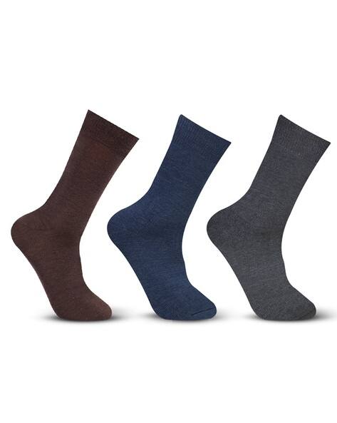 BONJOUR Men Pack of 3 Knitted Mid-Calf Length Socks AJIO sale