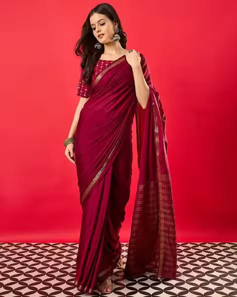 Ri-wah Women Mysore Silk Saree AJIO sale