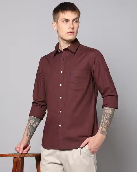 U.S. Polo Assn. Men Cutaway-Collar Tailored Fit Shirt AJIO sale