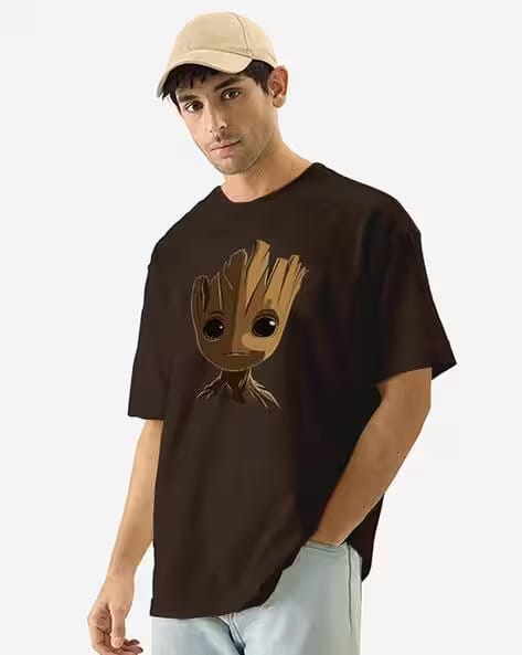 Buda Jeans Co Men Graphic Print Oversized Fit Round-Neck T-Shirt AJIO sale