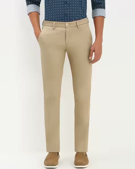 ALLEN SOLLY Men Slim Fit Flat-Front Trousers AJIO sale