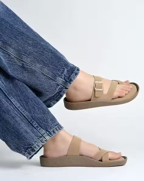 STYLESTRY Women Criss-Cross Strap Toe-Ring Sandals AJIO sale
