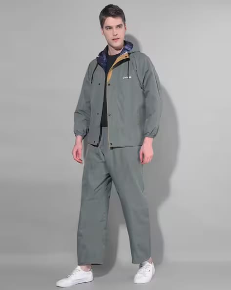 Dollar Men Relaxed Fit Waterproof Lightweight Raincoat, Large AJIO sale