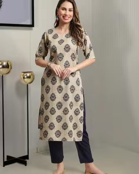 Popmantra Women Micro Print Kurta Set AJIO sale