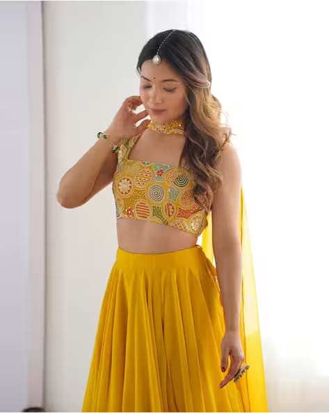 Nyrika Women Lehenga Choli Set with Dupatta AJIO sale